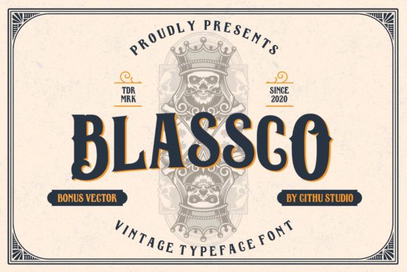Blassco: A Vintage Display Font for Bold Brand Identity