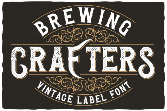 Brewing Crafters: A Vintage Display Typeface for Bold Digital Brands