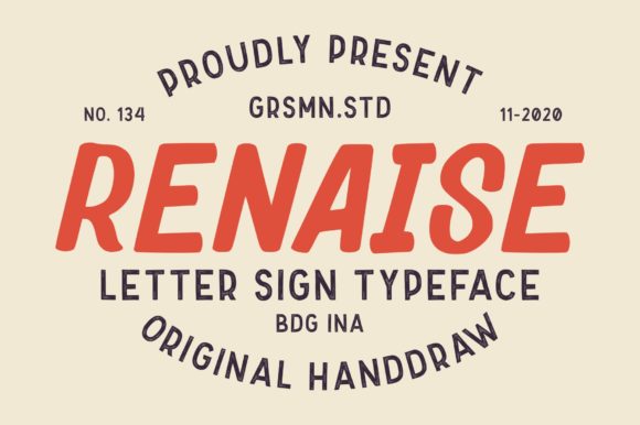Renaise: A Vintage Display Font for Editorial Design