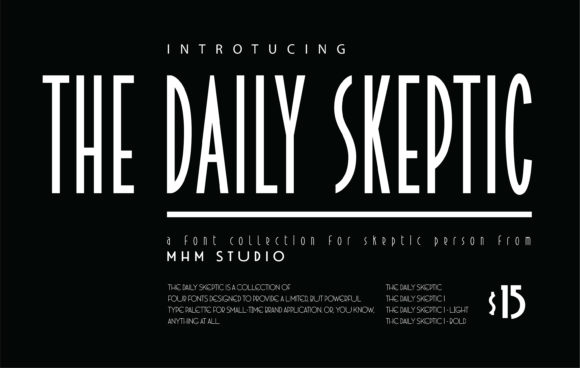 The Daily Skeptic: A Bold Display Typeface for Editorial Design